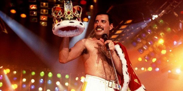 Freddie Mercury. Knebworth Park, 1986.