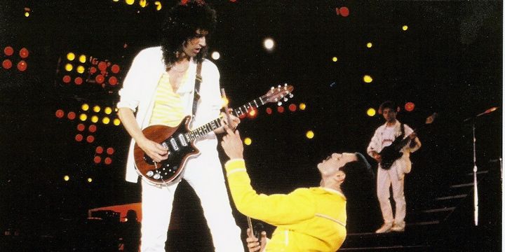 Brian May y Freddie Mercury. Wembley, 1986.