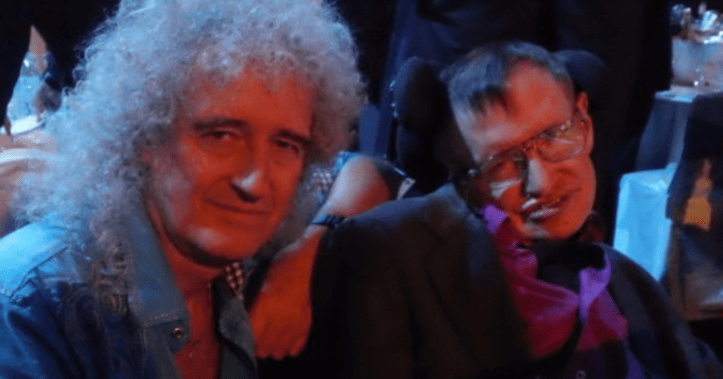 Brian May con Stephen Hawking en Tenerife