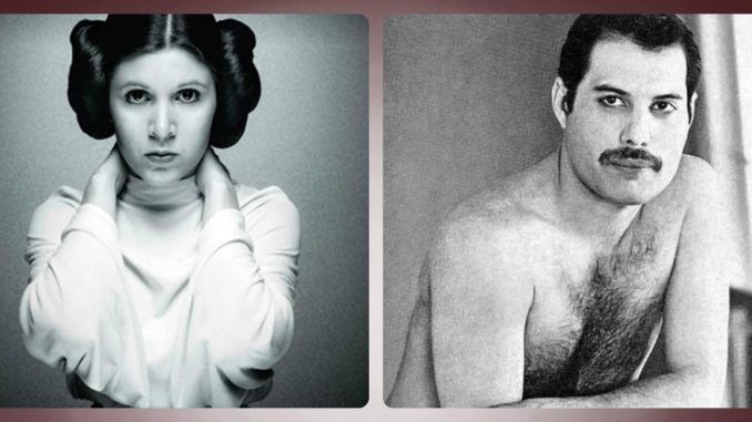 Carrie Fisher y Freddie Mercury