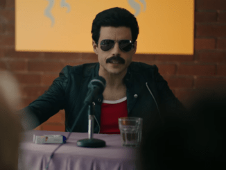 Rami Malek as Freddie Mercury in Bohemian Rhapsody