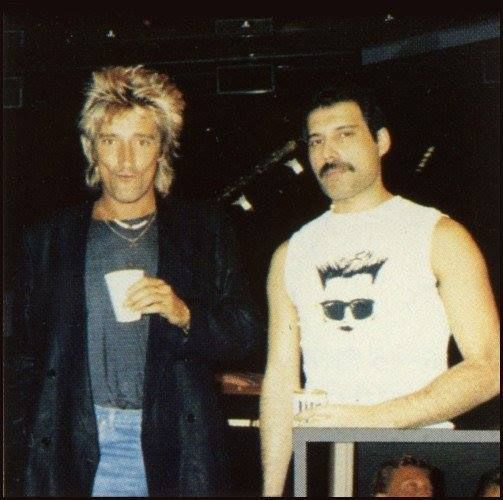 Rod Stewart y Freddie Mercury