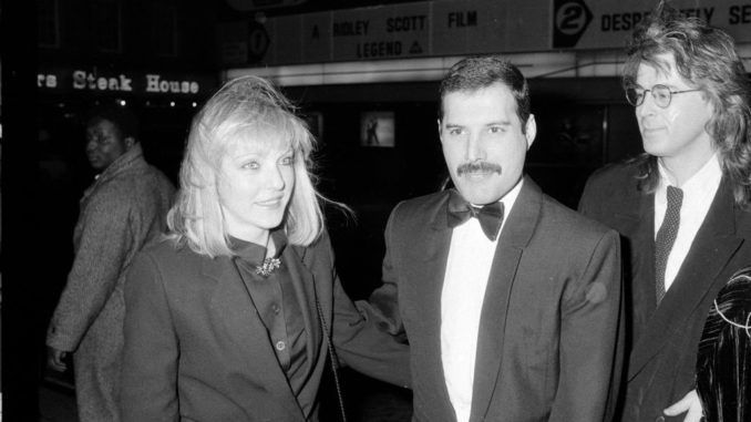Freddie Mercury and Mary Austin in London, 1986