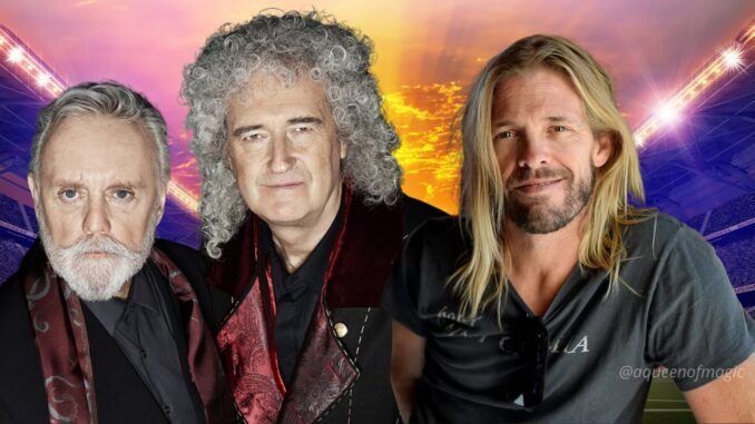 roger taylor brian may hawkins wembley tribute aqueenofmagic