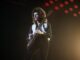 English singer, songwriter and lead guitarist for the rock band Queen, Brian May, onstage at Cobo Arena, on November 18, 1979, in Detroit, Michigan. (Photo by Ross Marino/Getty Images)